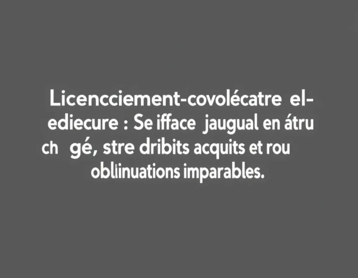 Licenciement collectif : Navigation juridique entre droits acquis et obligations imparables
